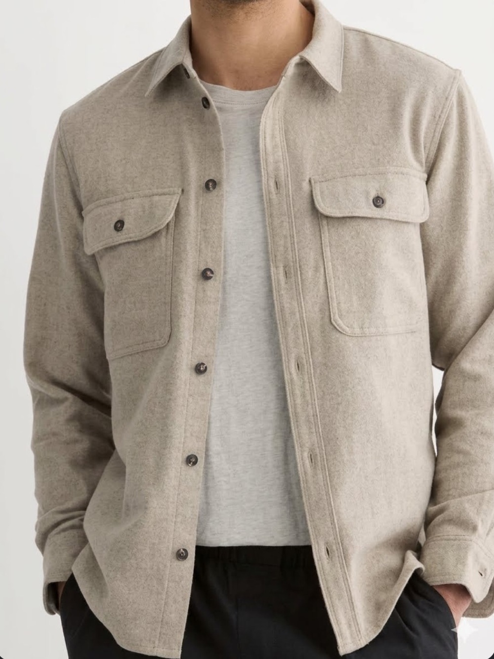 Everlane Heavyweight Work Shirt Shacket Jacket Soft Cotton Twill Flap Pockets S